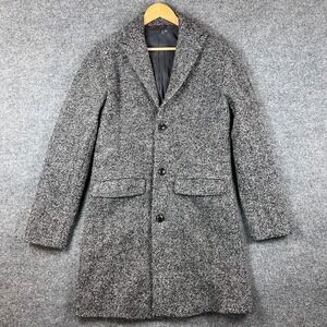 Bonobos Manteco Wool Herringbone Car Coat Mens 36 Wool Tweed Topcoat Jacket
